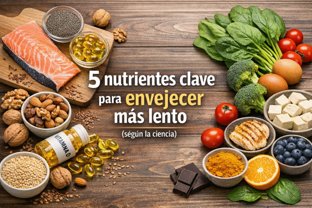 5 nutrientes clave que podrían ayudar a ralentizar el envejecimiento (según la ciencia)